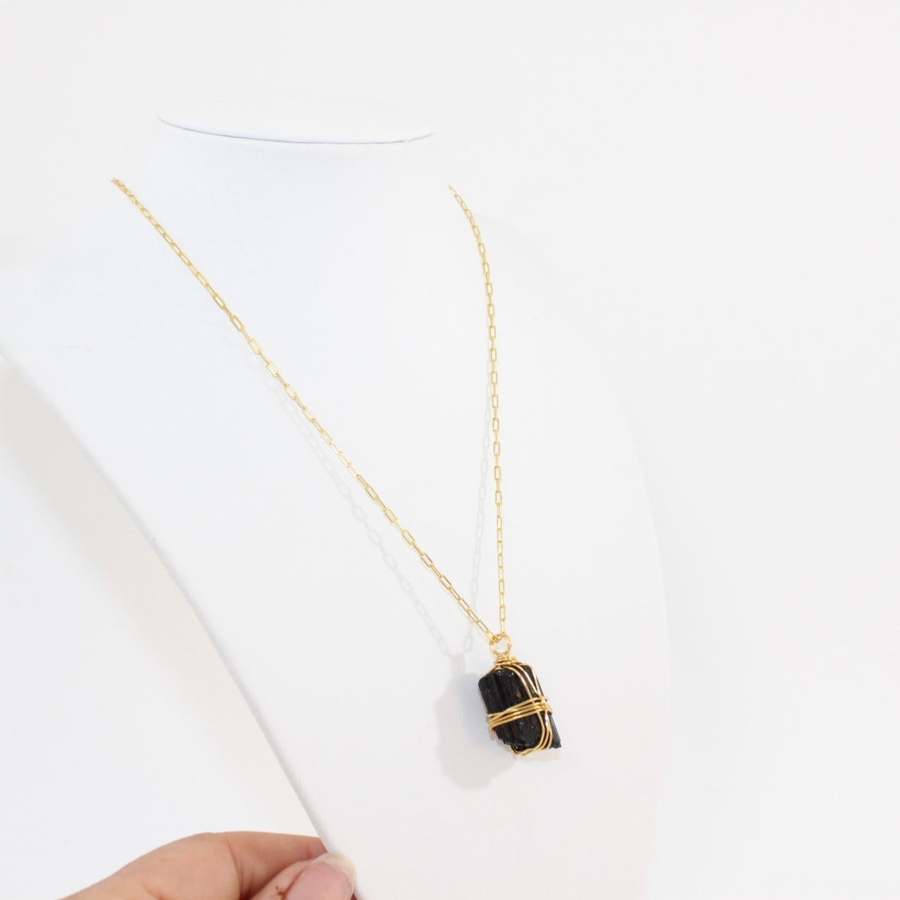 Black Tourmaline Necklace | ASH & STONE Premuim crystal jewellery. Free express shipping NZ 