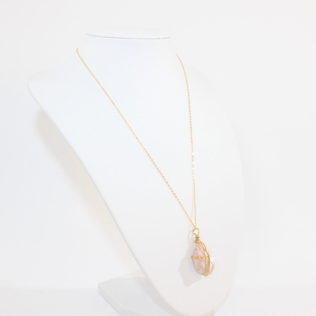 Kunzite Crystal Gold Necklace | ASH & STONE Premium crystal jewellery. FREE EXPRESS SHIPPING NZ WIDE.
