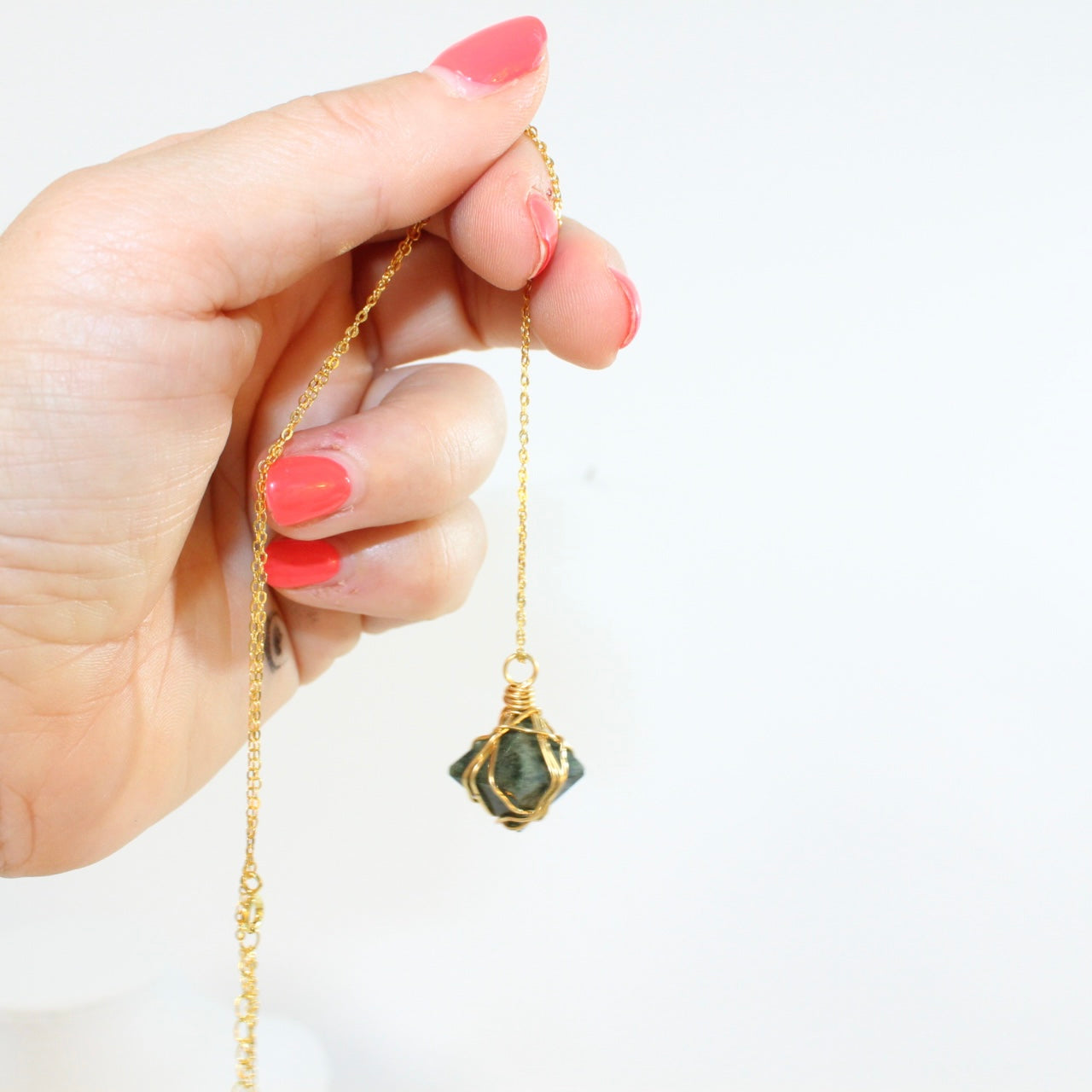 Kambaba Jasper Necklace | ASH & STONE crystal jewellery. Free express shipping NZ. 