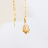 Citrine Gold Necklace | ASH & STONE Premium Crystal jewellery. Free express shipping NZ. 