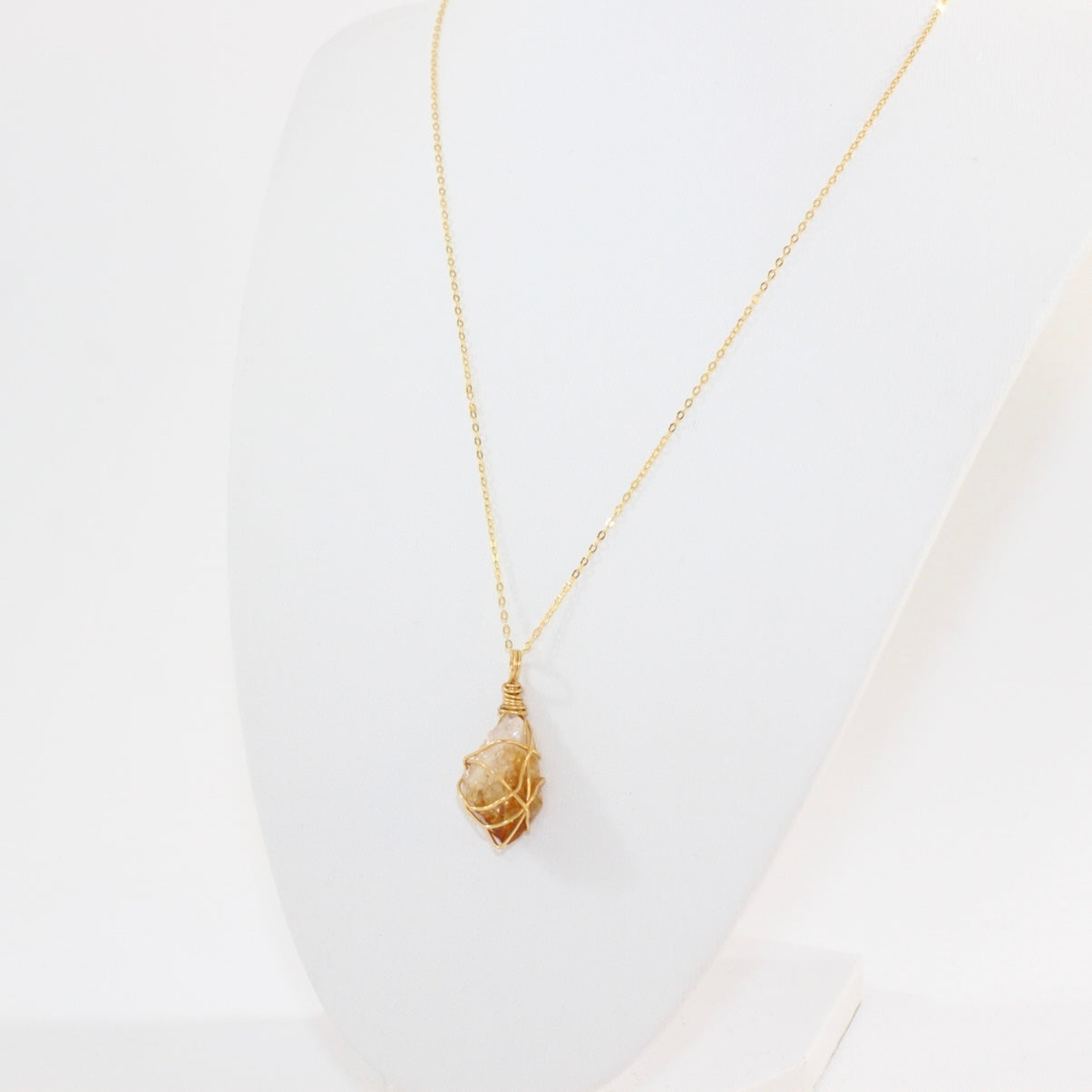 Citrine Gold Necklace | ASH & STONE Premium Crystal jewellery. Free express shipping NZ. 