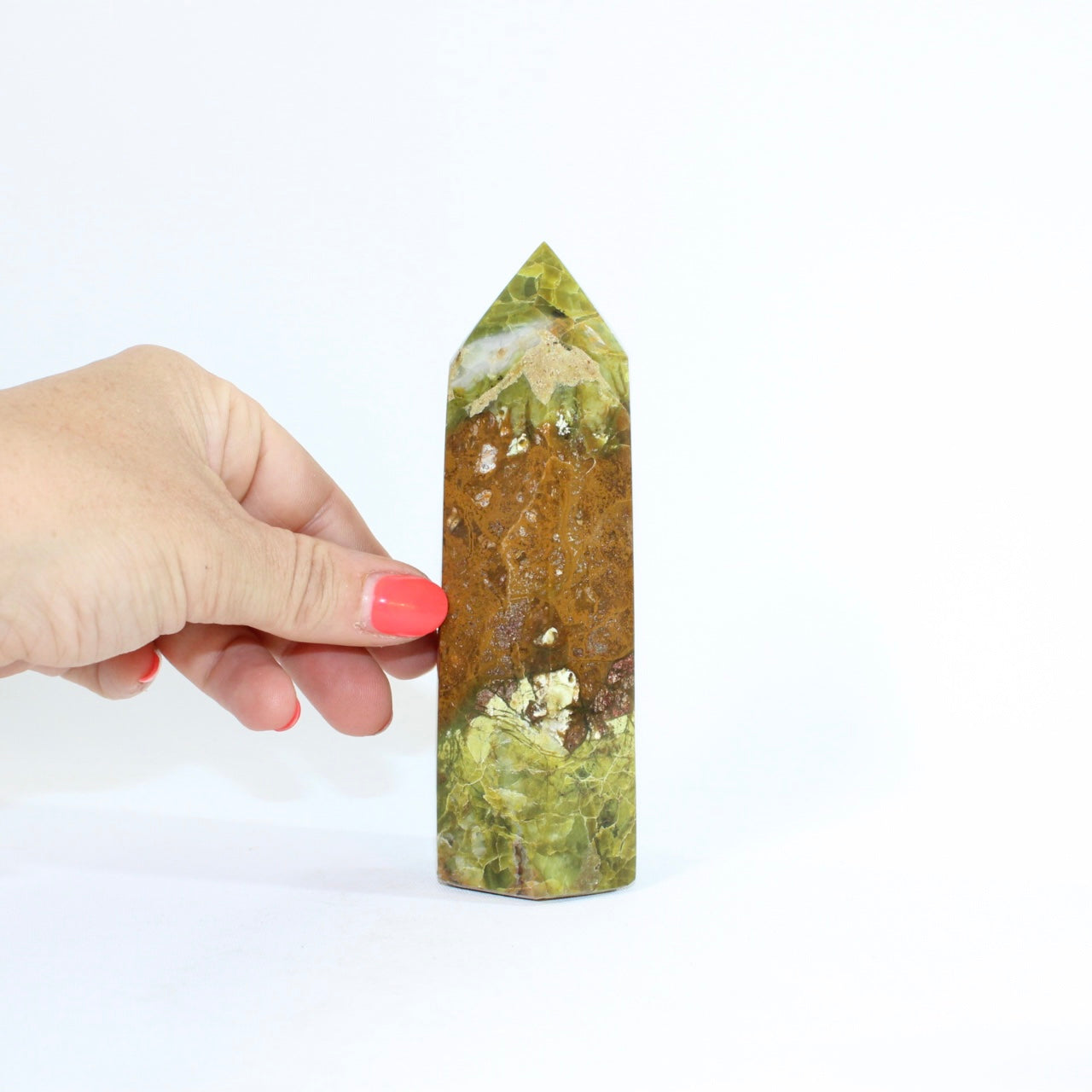 Green Opal Tower | ASH & STONE Premium crystals online. Free express shipping NZ 