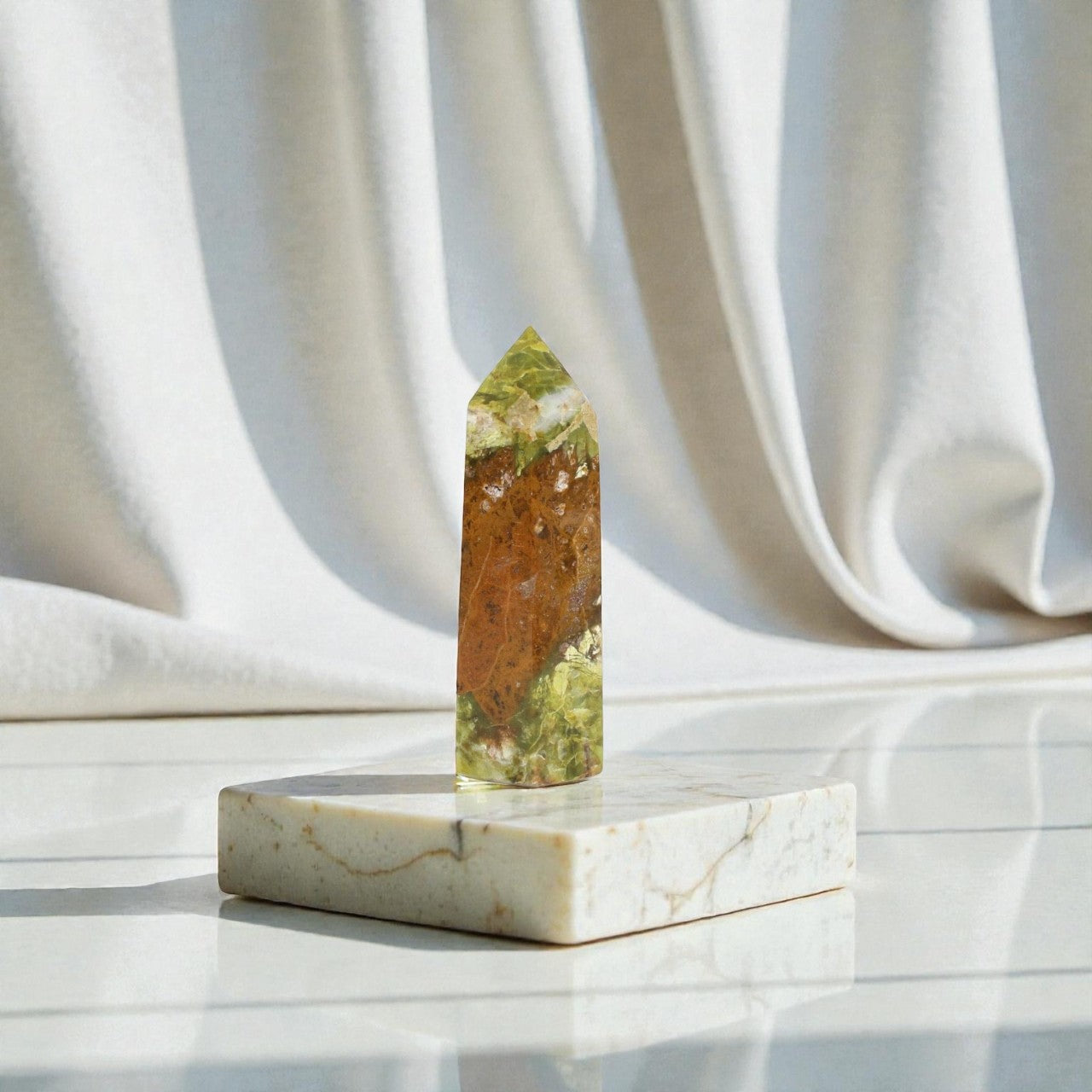 Green Opal Tower | ASH & STONE Premium crystals online. Free express shipping NZ 