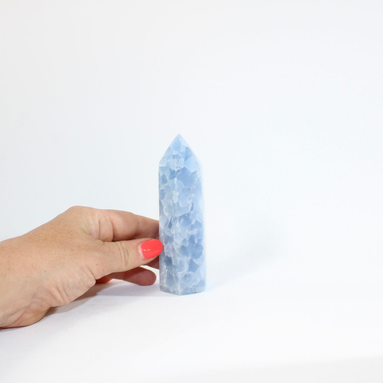 Blue Calcite Tower | ASH & STONE Premium online crystals. Free express shipping. 