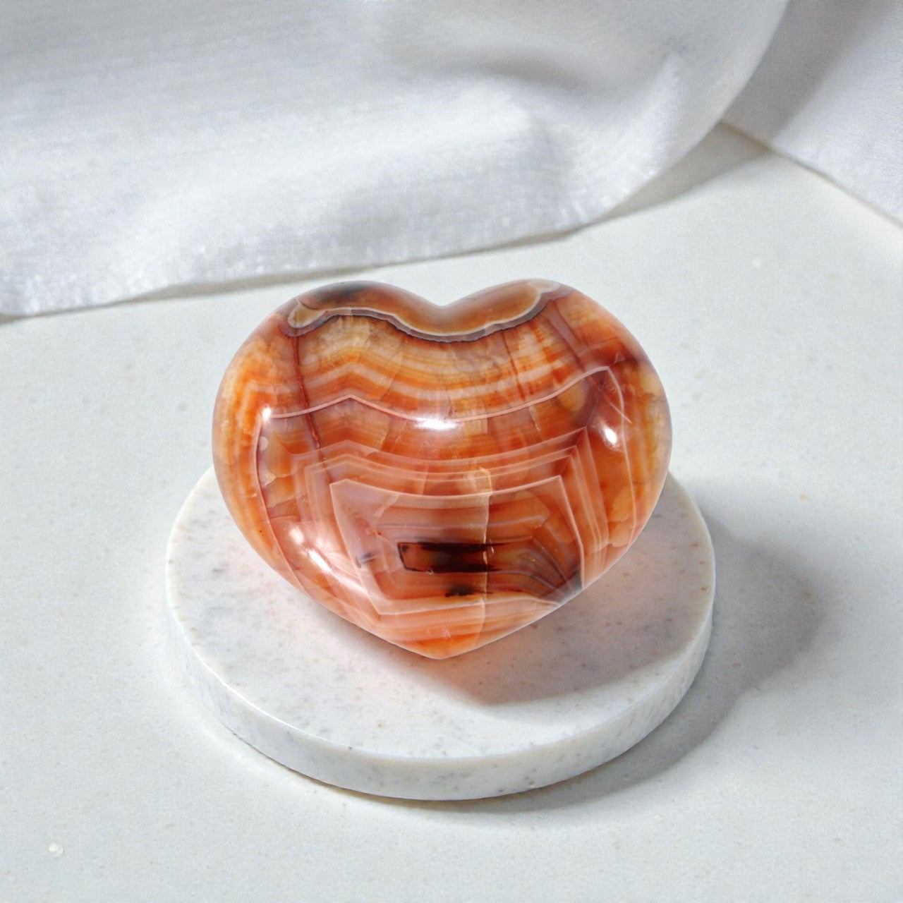 Carnelian Heart | ASH & STONE. Premium online crystals. Free express shipping NZ. 