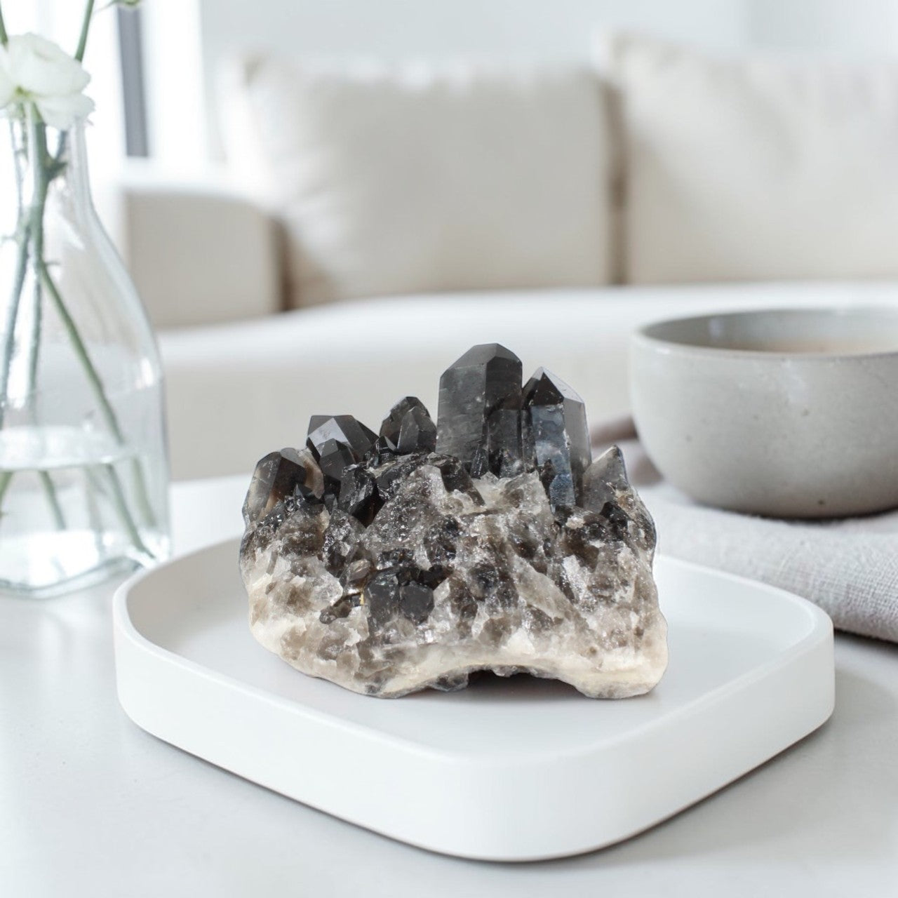 Smoky Quartz Cluster | ASH & STONE Premium online crystals. Free express shipping NZ