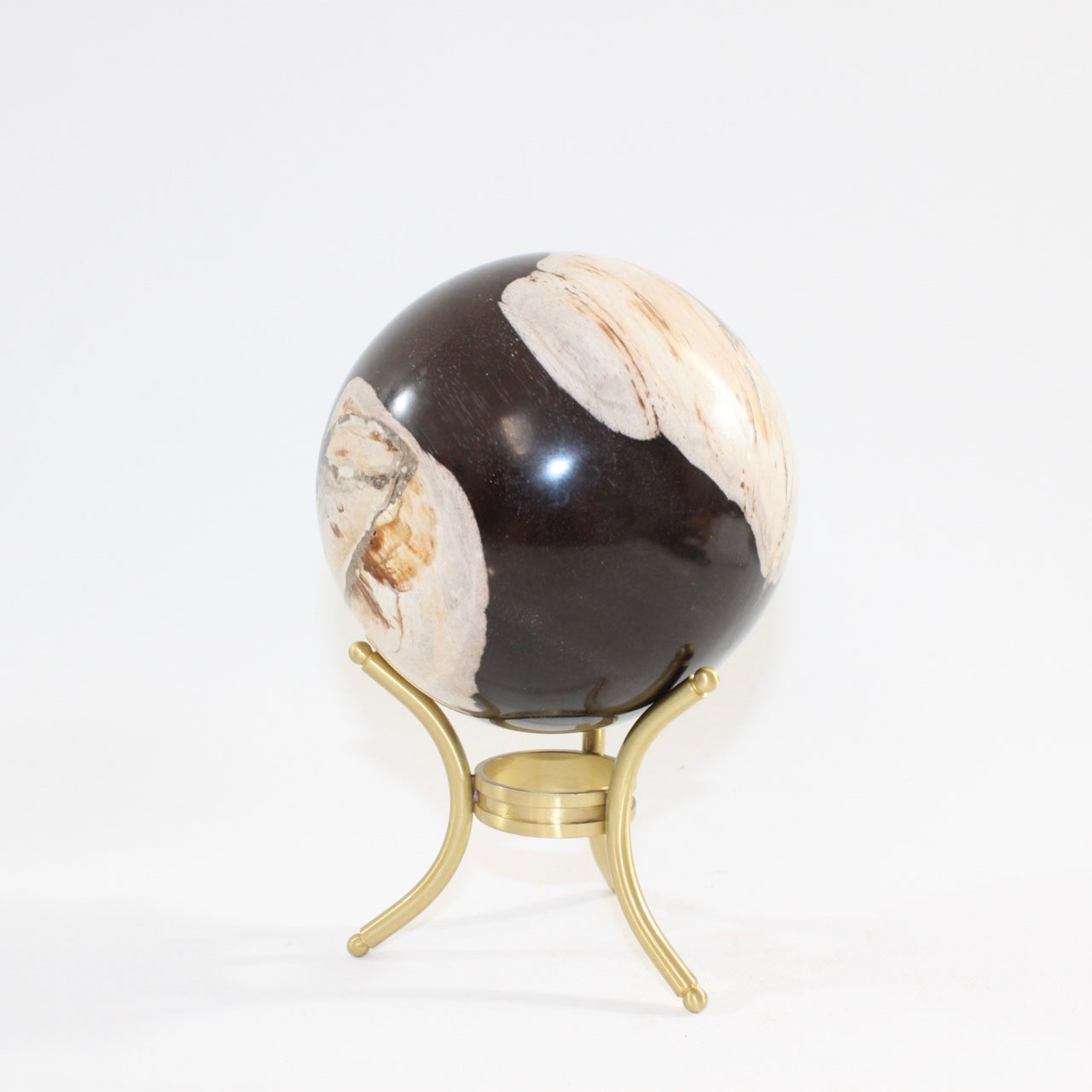 Petrified Wood Sphere with Stand | aSH & STONE. Premium crystals online. Free express shipping NZ
