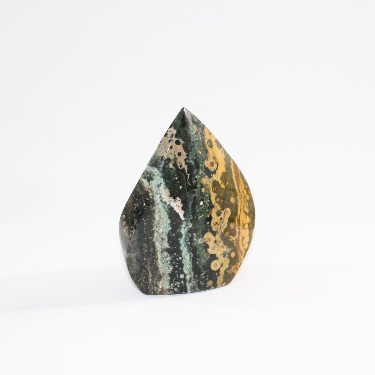 Ocean Jasper Crystal Flame | ASH&STONE premium crystals online. Free express shipping NZ