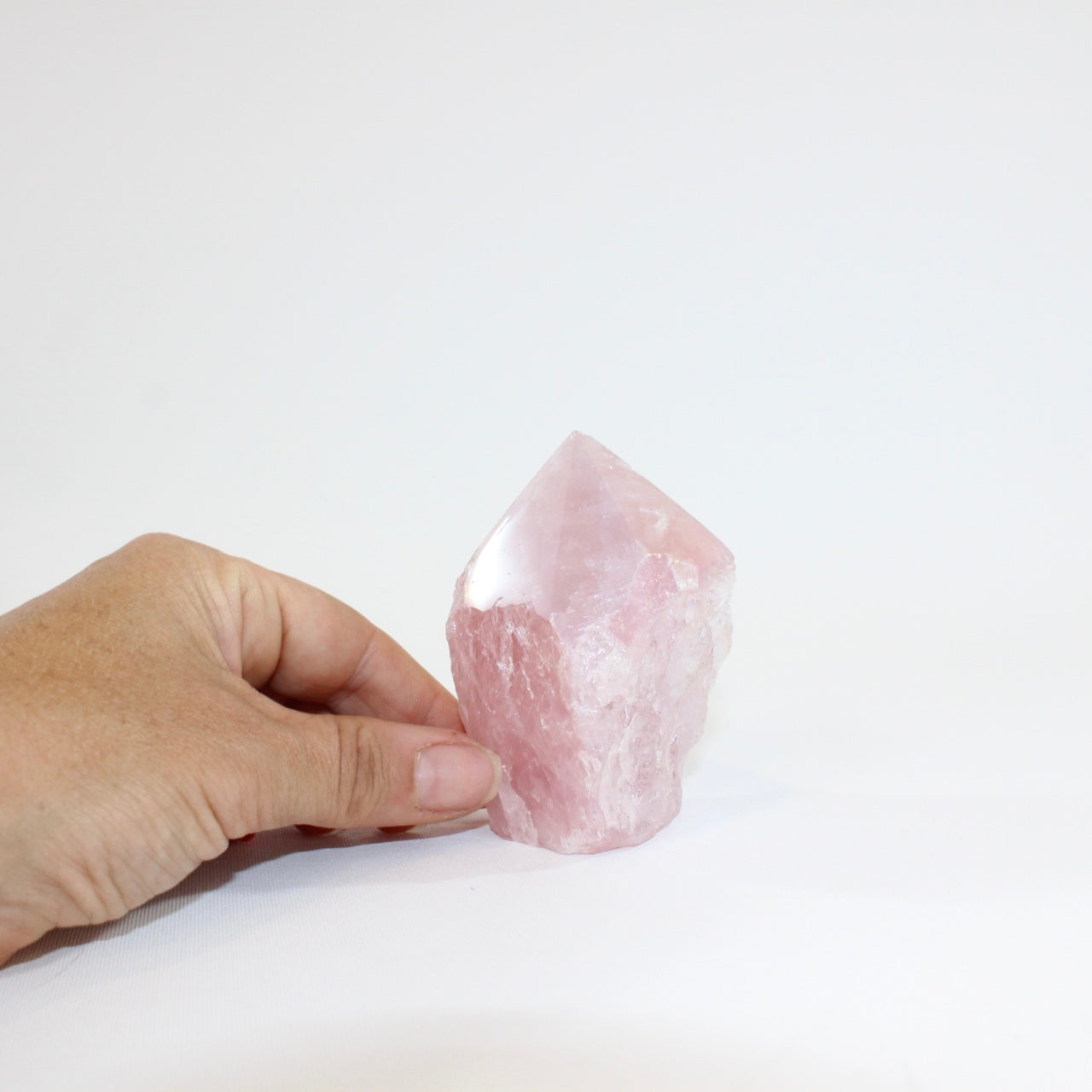 Aura Rose Quartz Point | ASH & STONE Premium online crystals. Free express shipping NZ.