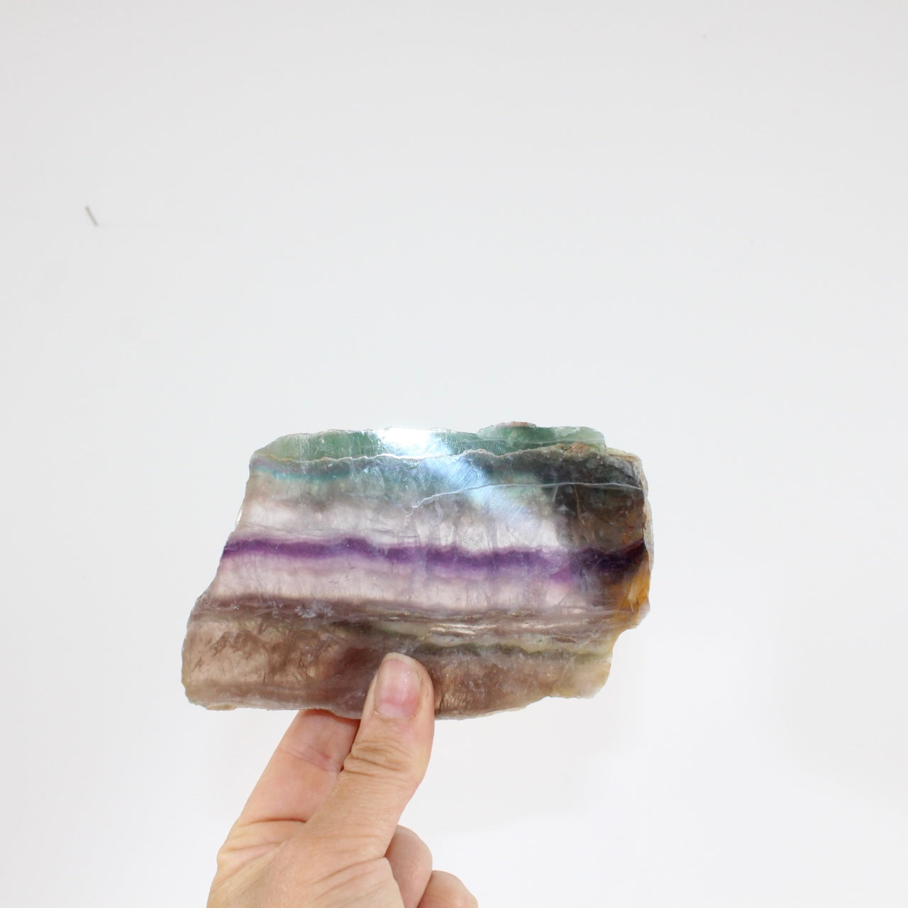 Rainbow Fluorite Crystal slice | ASH & STONE. Premium online crystals Free express shipping NZ.