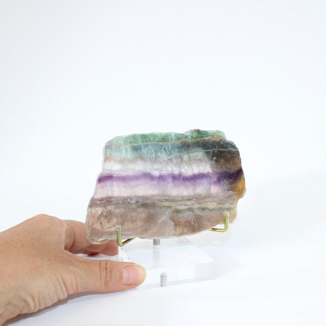Rainbow Fluorite Crystal slice | ASH & STONE. Premium online crystals Free express shipping NZ.
