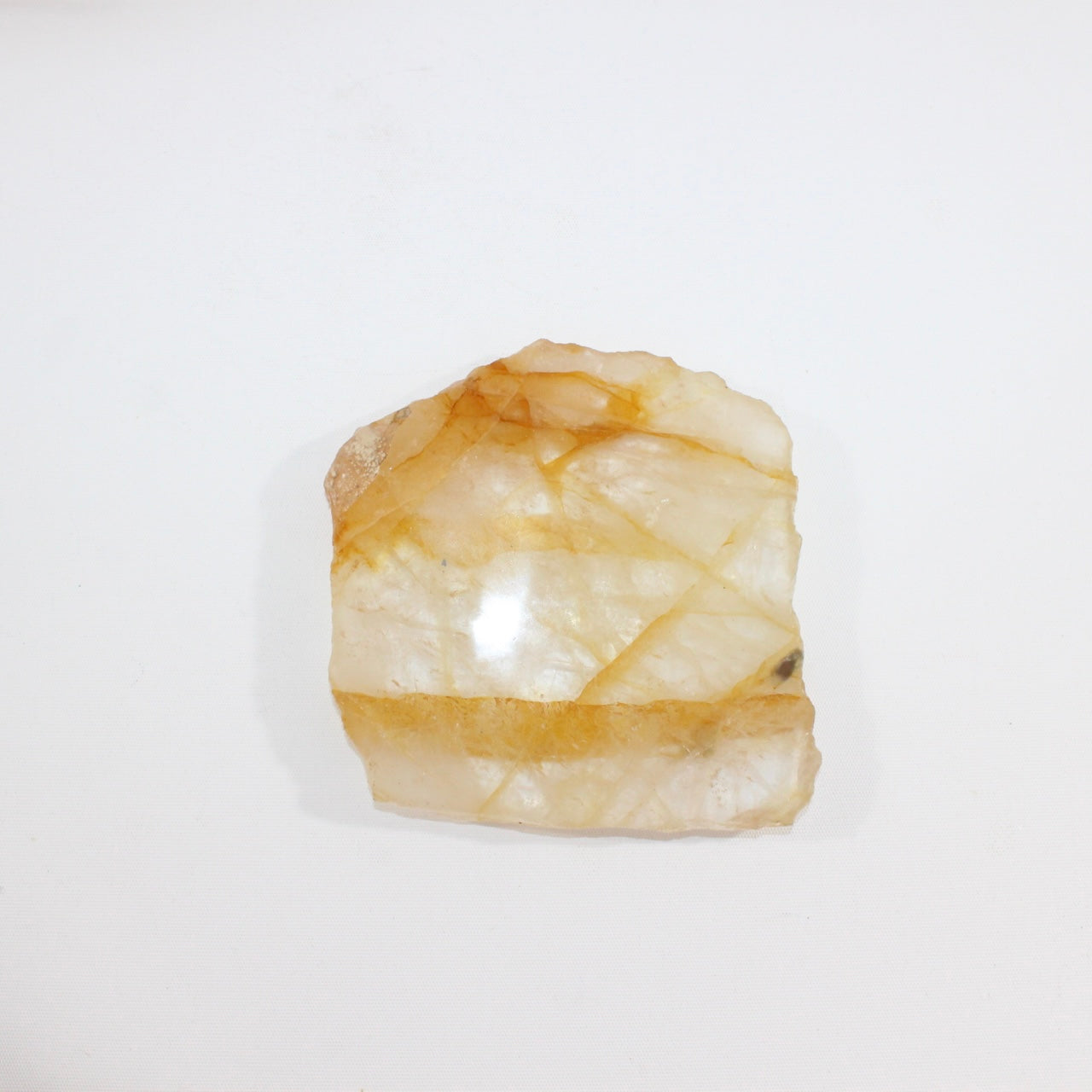 Golden Healer Crystal Slice | ASH & STONE. Premium online crystals. Free express shipping NZ.