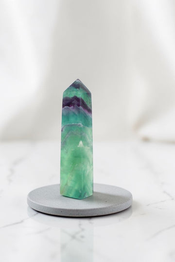 Rainbow Fluorite Tower | ASH & STONE Premium online crystals. Free express shipping. 