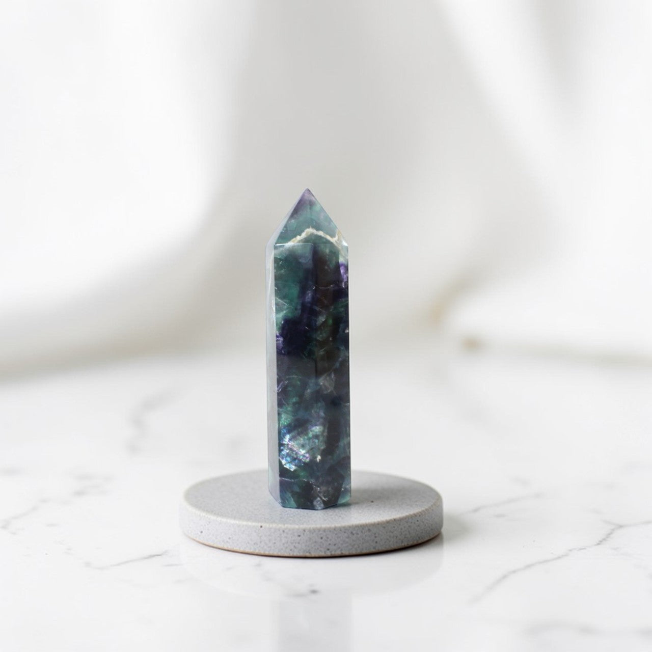 Rainbow Fluorite Tower | ASH & STONE Premium online crystals. Free express shipping. 