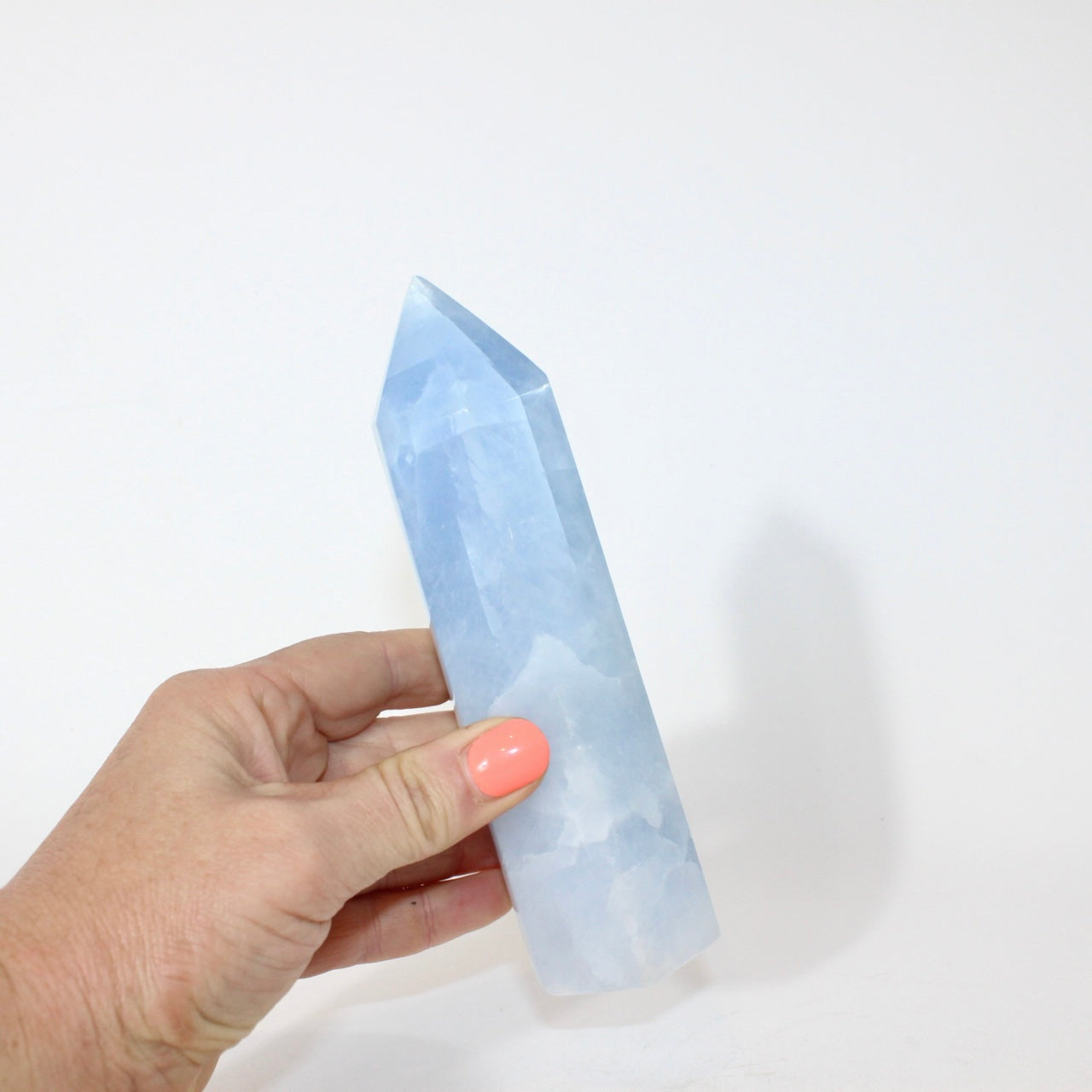 Blue Calcite Tower  | ASH & STONE. Premium online crystals. Free shipping