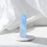 Blue Calcite Tower  | ASH & STONE. Premium online crystals. Free shipping
