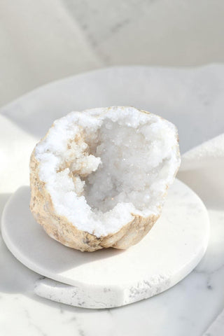 Clear Quartz Geode Crystal | ASH & STONE. Premium online crystals. Free shipping NZ. 