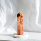 Carnelian Crystal Tower | ASH & STONE. Premium online crystals. Free shipping NZ. 
