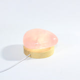 Rose quartz heart crystal lamp - she glows