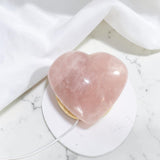 Rose quartz heart crystal lamp - she glows