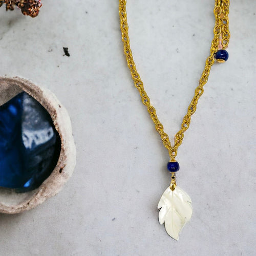 Indunn lapis lazuli crystal necklace by Anoushka Van Rijn | ASH&STONE Crystal Jewellery Shop Auckland NZ