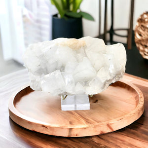 Large apophyllite crystal cluster with stand 2.2kg | ASH&STONE Crystals Shop Auckland NZ