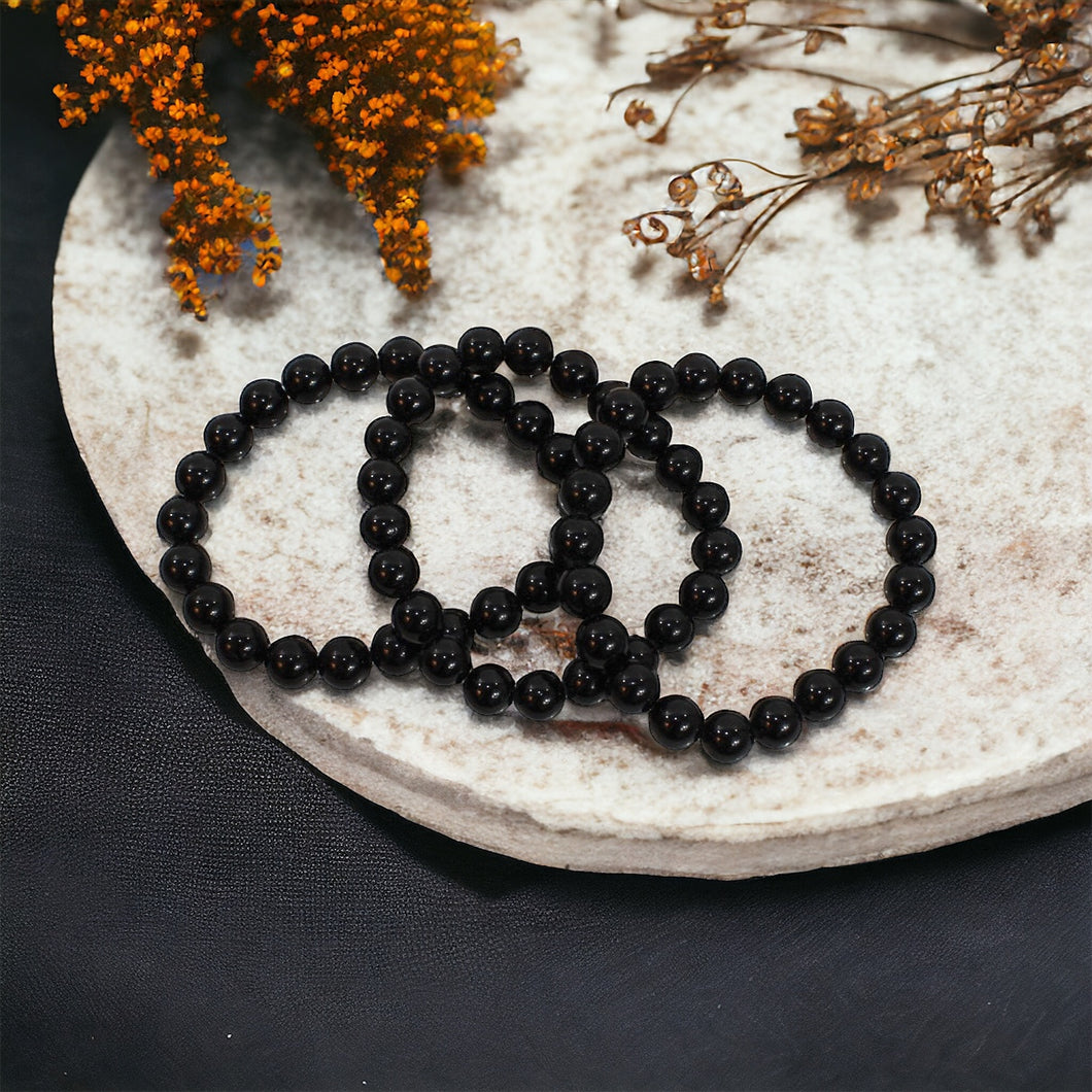 NZ-made black tourmaline crystal bracelet | ASH&STONE Crystal Jewellery Shop Auckland NZ