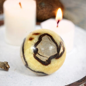 Septarian crystal sphere | ASH&STONE Crystals Shop Auckland NZ