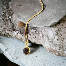 Load image into Gallery viewer, NZ-made tigers eye crystal pendant with 16&quot; chain | ASH&amp;STONE Crystal Jewellery Shop Auckland NZ
