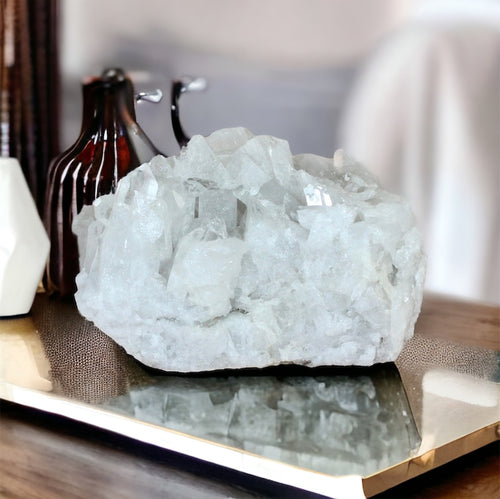 Large clear quartz crystal cluster | ASH&STONE Crystals Shop Auckland NZ