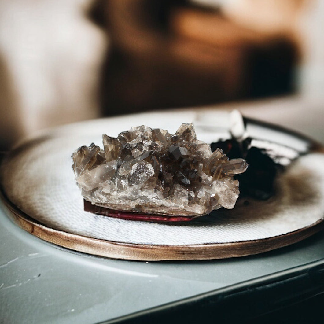 Smoky quartz crystal cluster | ASH&STONE Crystals Shop Auckland NZ