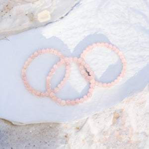 NZ-made natural pink kunzite crystal bracelet | ASH&STONE Crystals Shop Auckland NZ