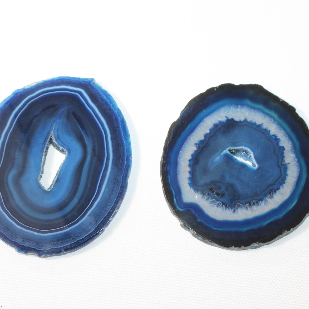 Deep Blue Agate Druzy Crystal Slice | Free express shipping. Buy high quality ethical crystals online at ASH&STONE crystal shop Auckland NZ. AfterPay available.