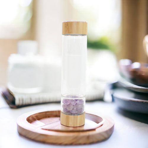 Amethyst crystal water bottle | ASH&STONE Crystals Shop Auckland NZ