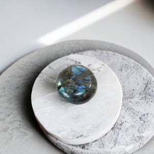Labradorite polished crystal palm stone | ASH&STONE Crystals Shop Auckland NZ