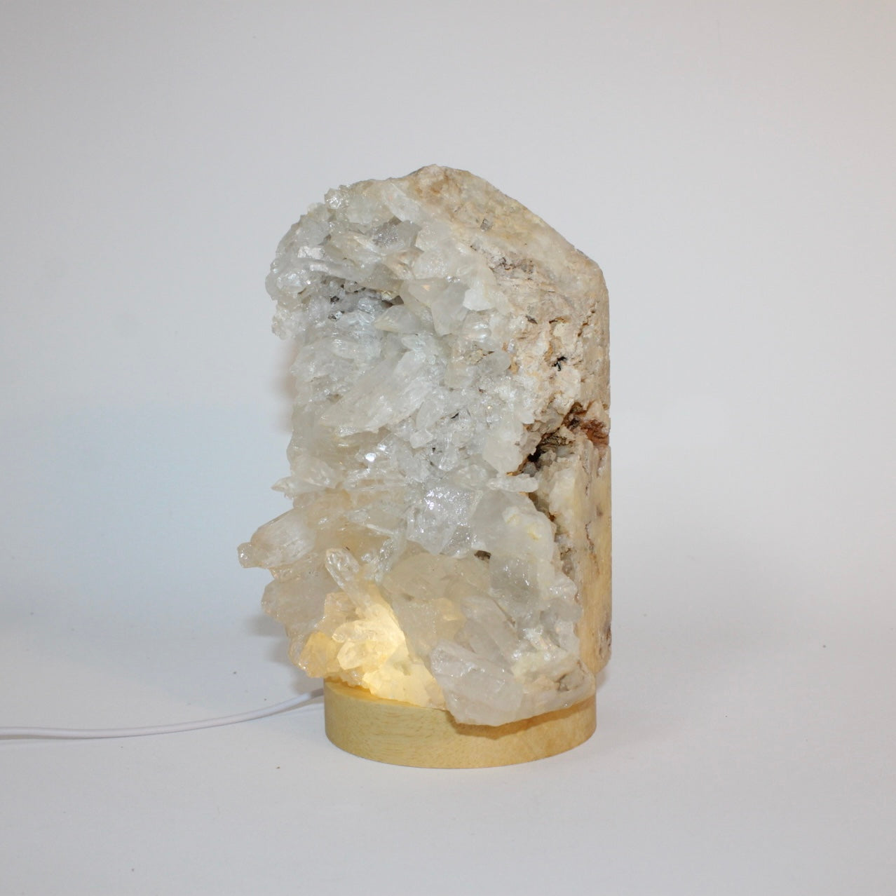 Clear Quartz Cluster Lamp | ASH & STONE Crystal lamps online, Free express shipping.