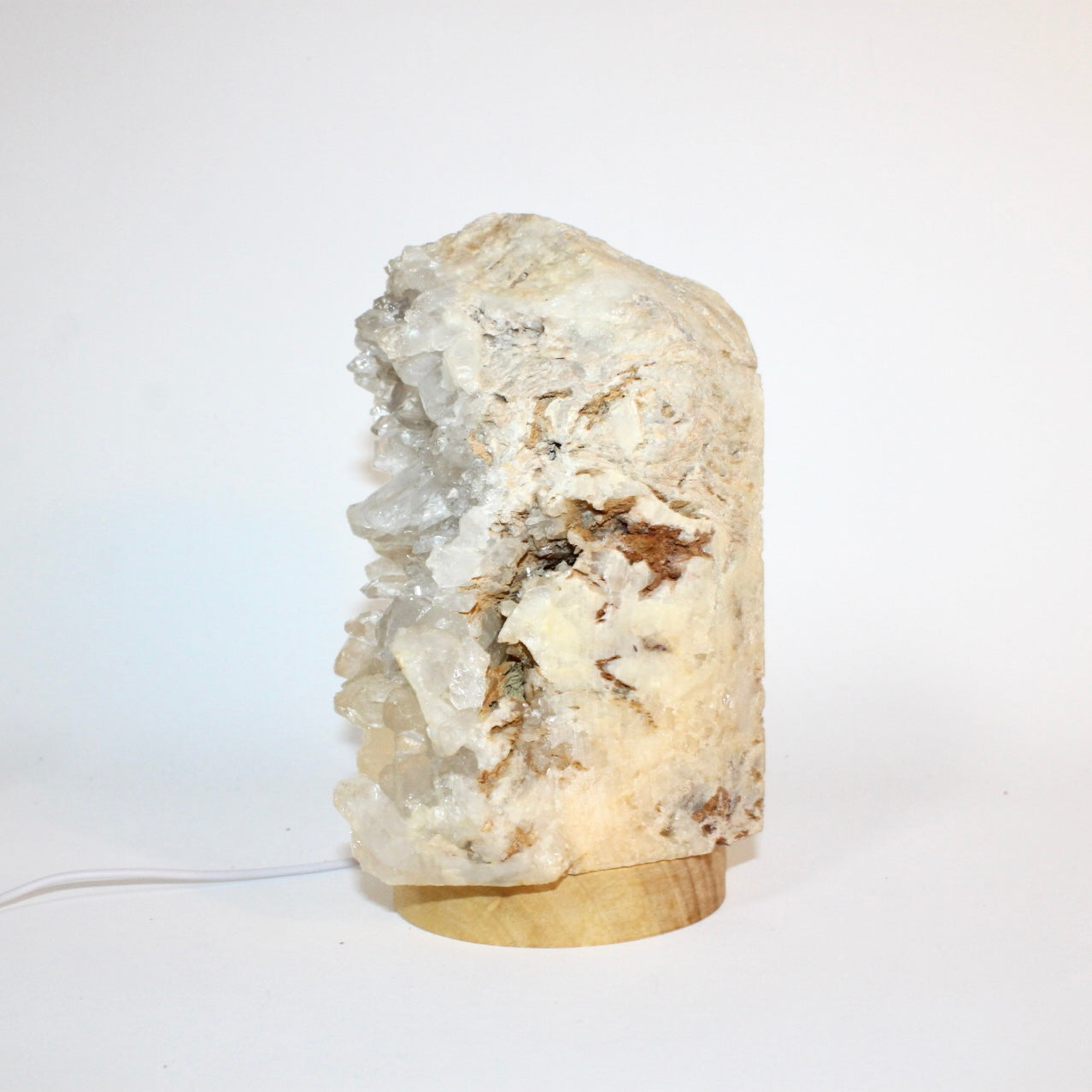 Clear Quartz Cluster Lamp | ASH & STONE Crystal lamps online, Free express shipping.