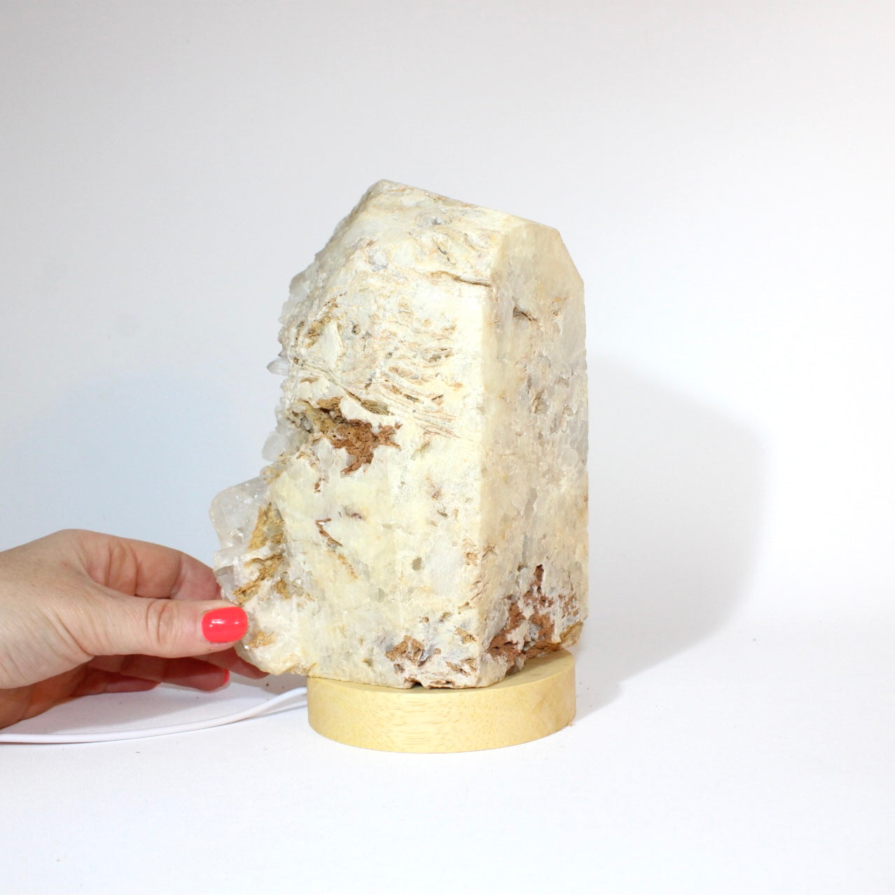 Clear Quartz Cluster Lamp | ASH & STONE Crystal lamps online, Free express shipping.
