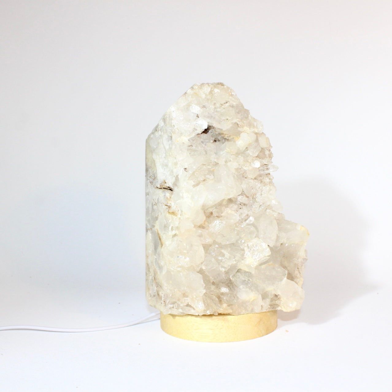 Clear Quartz Cluster Lamp | ASH & STONE Crystal lamps online, Free express shipping.