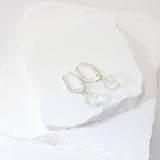 Clear quartz crystal hoop earrings Silver With 932 Sterling Silver Hoops. Free express shipping. Shop online at ASH&STONE crystal shop Auckland NZ.