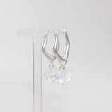 Clear quartz crystal hoop earrings Silver With 932 Sterling Silver Hoops. Free express shipping. Shop online at ASH&STONE crystal shop Auckland NZ.