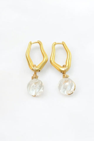 Clear quartz crystal earrings | ASH&STONE Crystal Jewellery Shop Auckland NZ