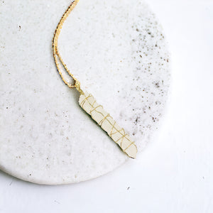 Bespoke NZ-made clear quartz crystal pendant with 18" chain | ASH&STONE Crystal Jewellery Shop Auckland NZ
