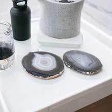 Load image into Gallery viewer, Agate crystal coaster set | ASH&amp;STONE Crystals Shop Auckland NZ
