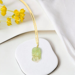 Bespoke NZ-made peridot crystal pendant with 16" chain | ASH&STONE Crystal Jewellery Shop Auckland NZ