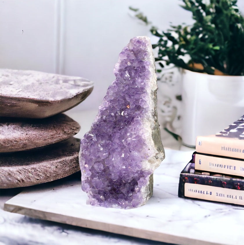 Amethyst crystal with cut base | ASH&STONE Crystals Shop Auckland NZ