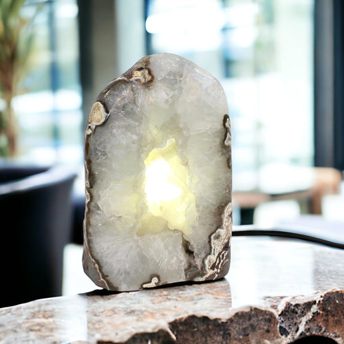 Large agate polished crystal lamp 7kg | ASH&STONE Crystals Shop Auckland NZ