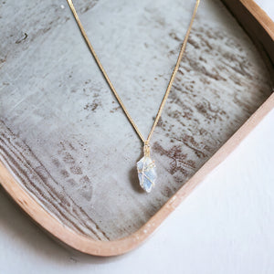 Bespoke NZ-made kyanite crystal pendant with 16" chain | ASH&STONE Crystals Shop Auckland NZ