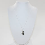 Bespoke Hand Made - Natural Shungite Stirling Silver Necklace