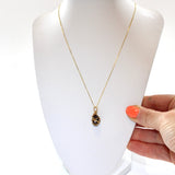 Bespoke Handmade - Garnet Gold plated Necklace